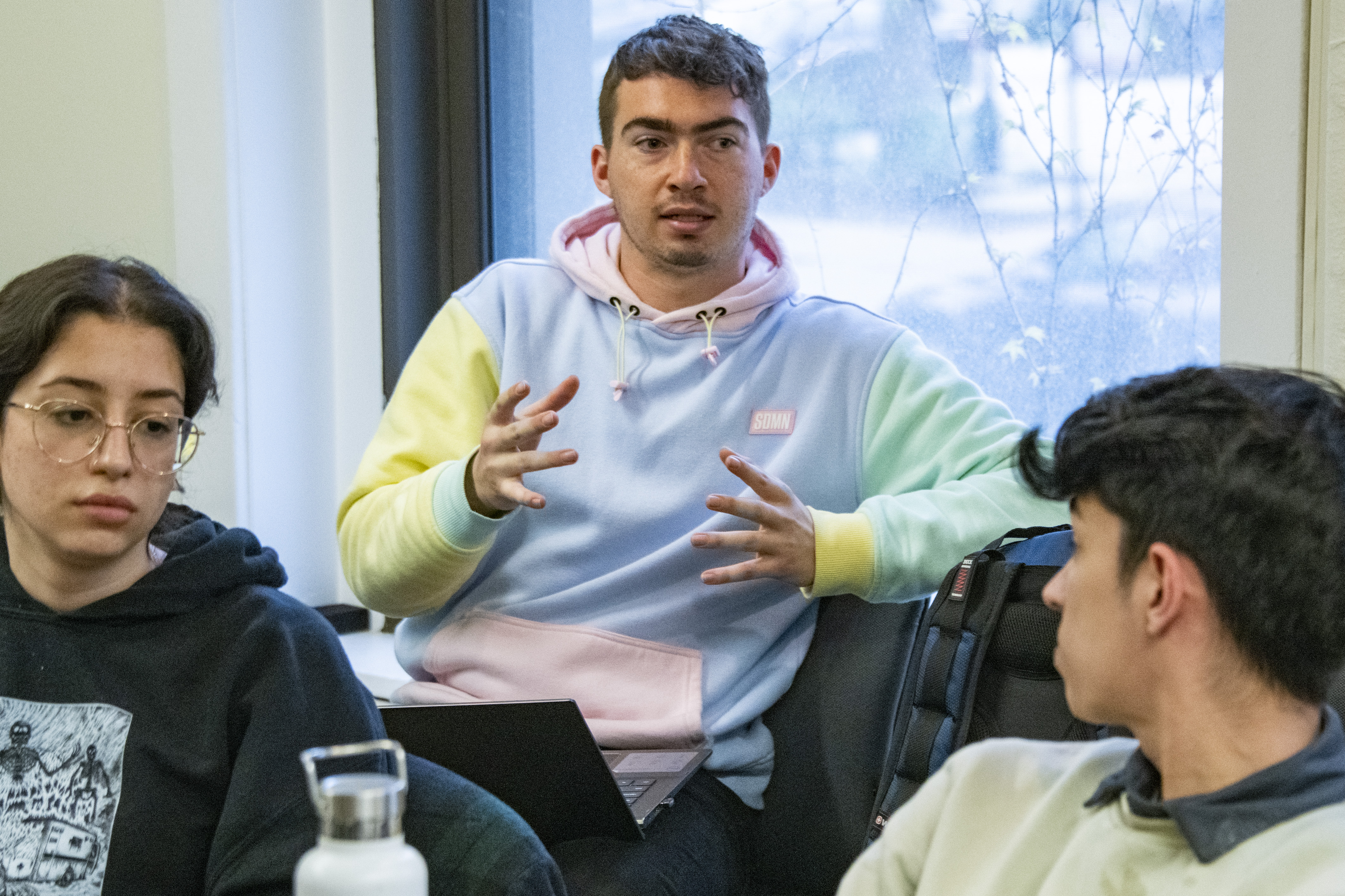 Students in discussion in an SSD workshop