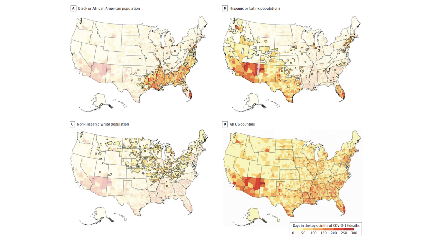 visual depiction of data on map of the US