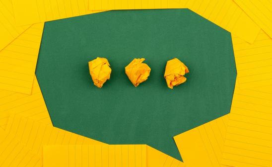 speech bubble made of paper