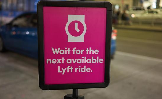 lyft waiting site sign