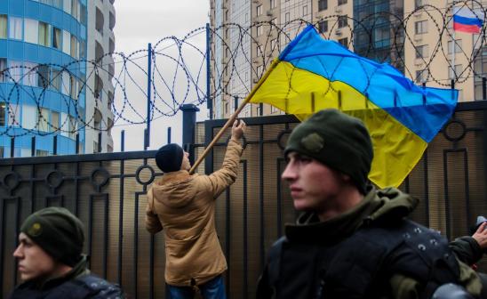 Ukrainian protestor