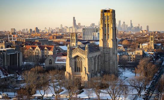 Rockefeller chapel in winter