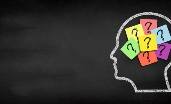 illustration of head full of questions