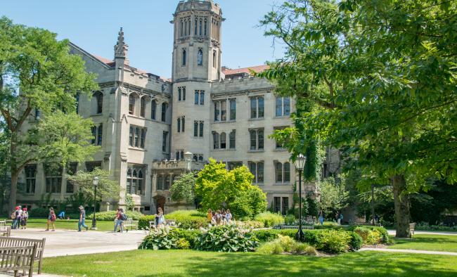 Campus quad in summer time
