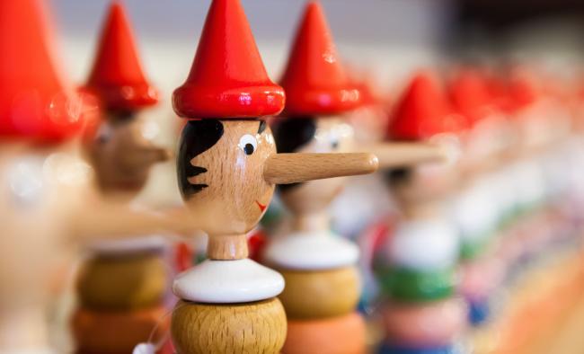 Pinocchio doll with long nose