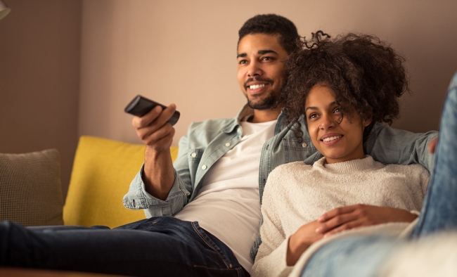 couple watching TV
