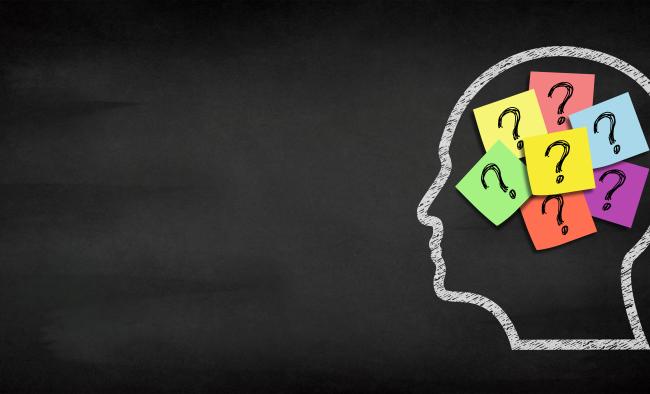 illustration of head full of questions