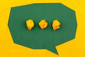 speech bubble made of paper