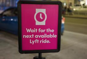 lyft waiting site sign