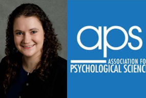 Lydia Emery and the APS logo